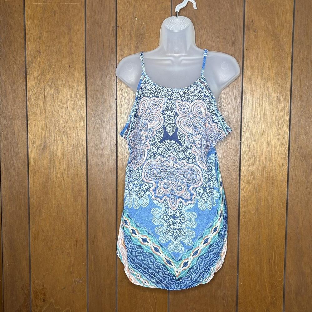 OP Tunic Cover-Up M 79‎ Paisley Boho Beachcore Coastal Fairy Y2K Festival Indie